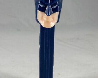Batman PEZ Dispenser DC Universe 1990s Vintage Superhero Collectible Made in SLOVENIA Blue Stem with Feet