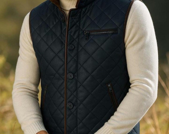 Men's Artificial Suede Shearling Vest: Warm Winter Bodywarmer Gilet