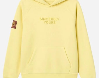 Handmade Salish Matter Yellow Hoodie - Unisex Sincerely Yours Oversized Fleece Hoodie -Cosplay Costume