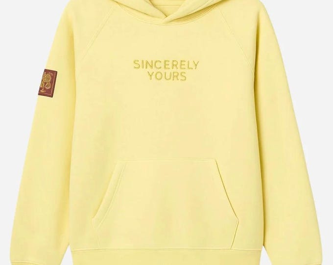 Handmade Salish Matter Yellow Hoodie - Unisex Sincerely Yours Oversized Fleece Hoodie -Cosplay Costume