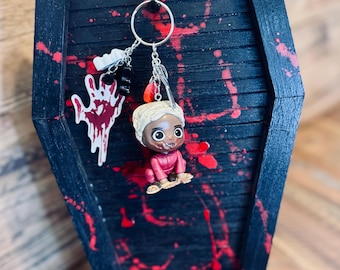 Chucky Vinyl Figure Horror Keychain Bag Charm / Child's Play Movie