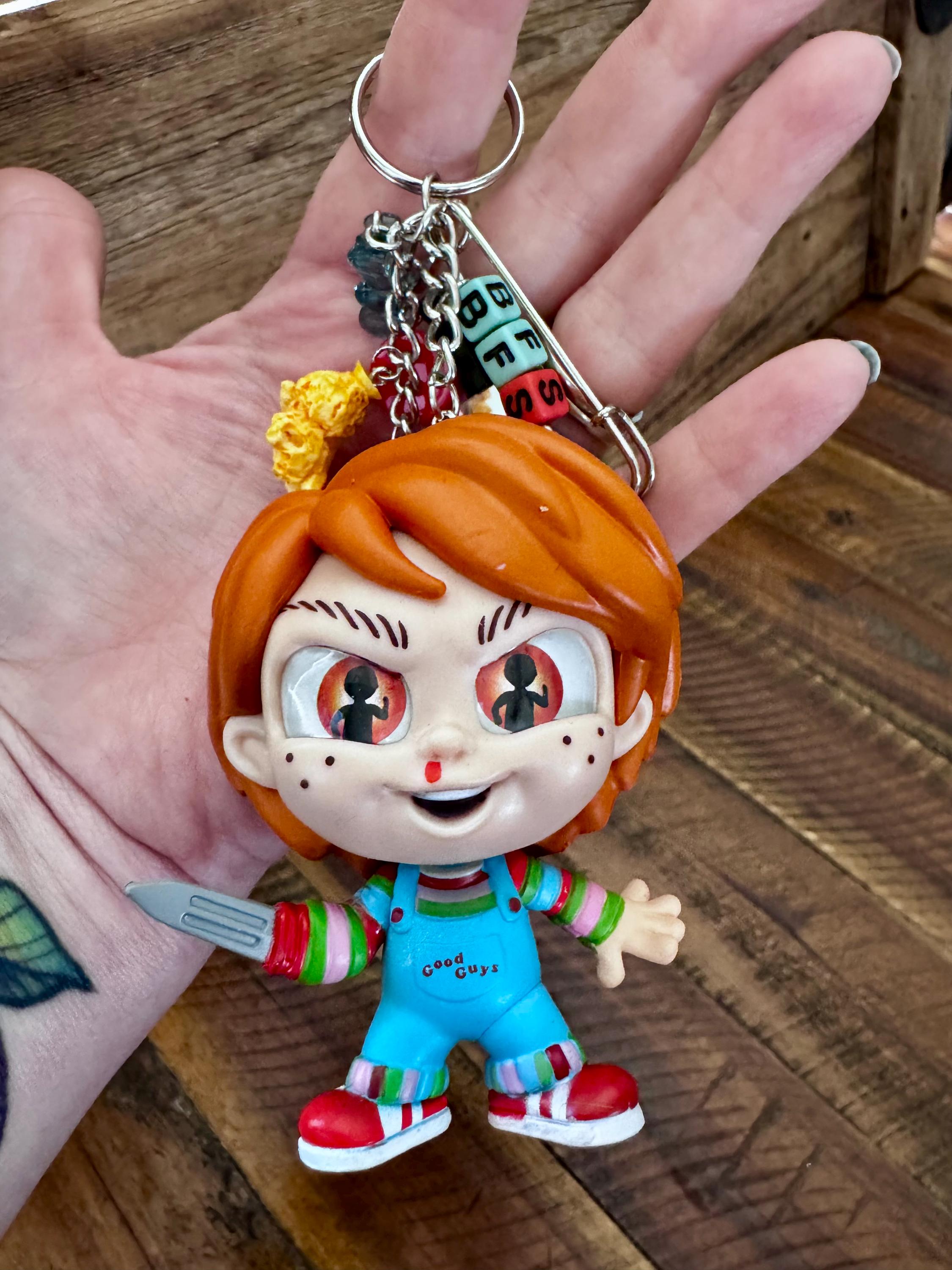 Chucky Vinyl Figure Horror Keychain Bag Charm / Child's Play Movie