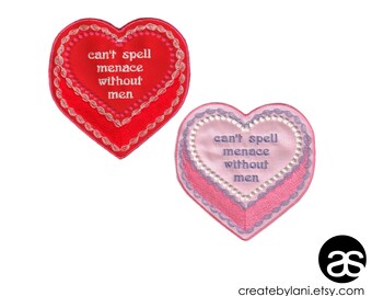 Can’t Spell Menace Without Men Lunchbox Cake Iron-on Patch