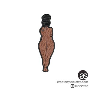 Curvy Cutie-Standing Iron-on Patch