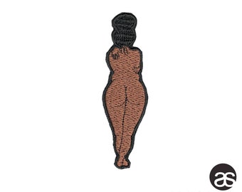 Curvy Cutie-Standing Iron-on Patch