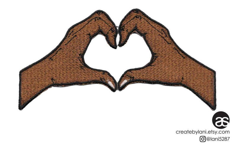 Heart Hands Iron-on Patch image 1