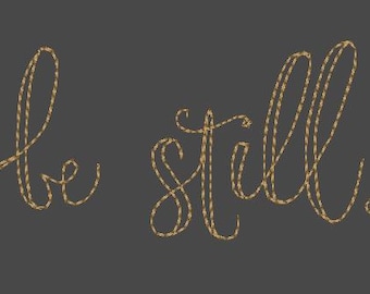 Psalm 46 10 Be Still-borduurontwerp