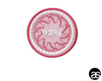92% Chucks & Pearls Medallion iron on patch