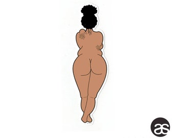 Curvy Cutie-Standing Sticker Decal