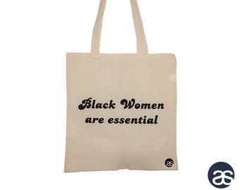 Le donne nere sono essenziali Borsa in cotone