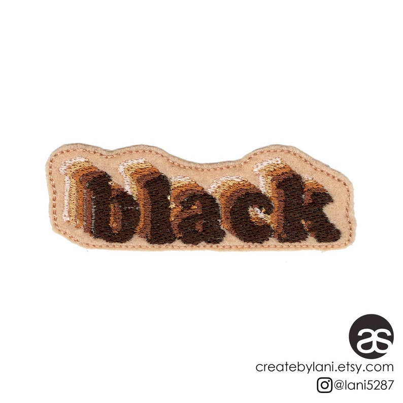 black ombre Iron-on Patches image 1