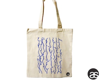 Borsa in cotone con scritta "Waves of Women Body Positivity"