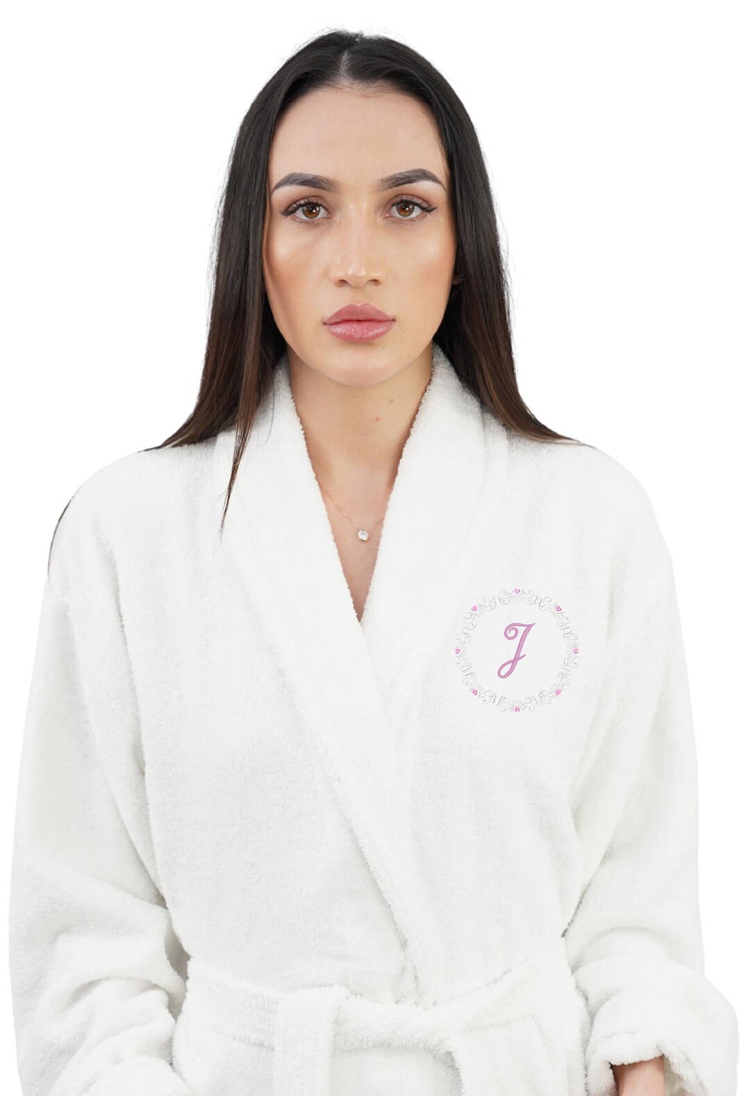 Personalized Egyptian Cotton Terry Robe – Embroidered Monogram Spa Robe ...