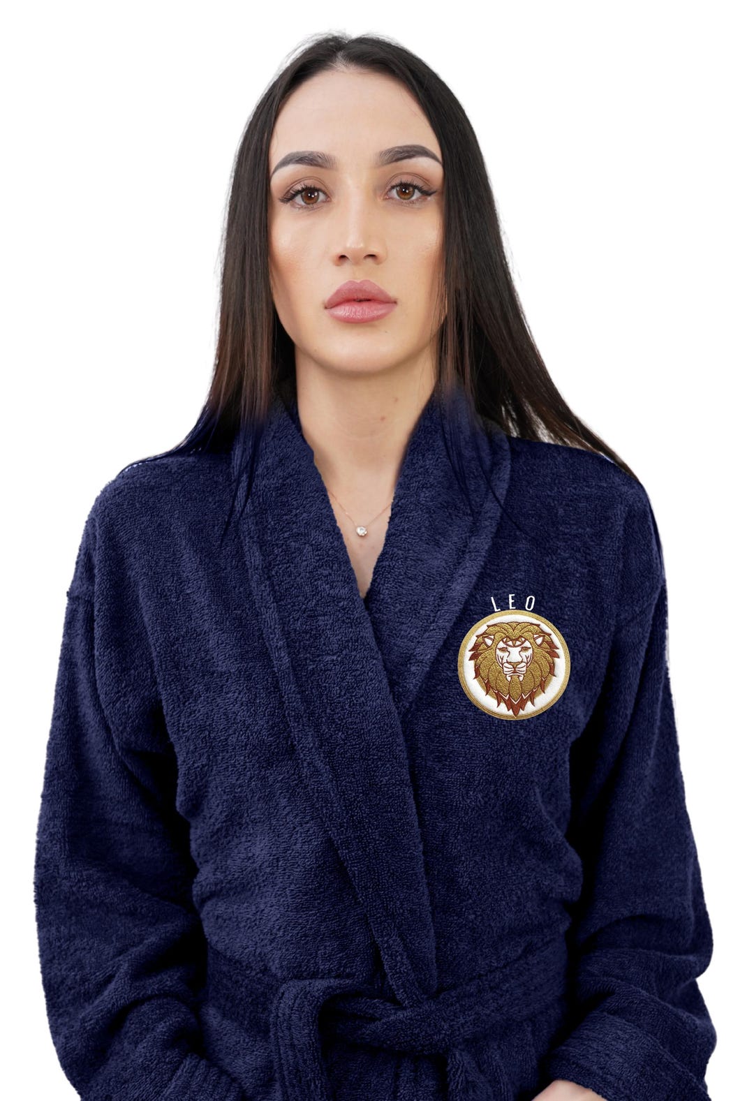 Zodiac Signs Bathrobe – Front Logo Embroidery, Egyptian Cotton Womens ...