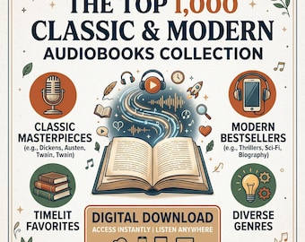 Top 1,000 Classic & Modern Audiobooks Collection | Digital Download