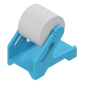 Peut inclure: Un support de papier toilette bleu clair avec un rouleau de papier blanc. Le support a un design simple et moderne et est fait d'un matériau solide. Le support est conçu pour être posé sur une surface plane.