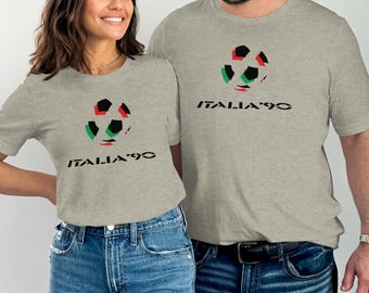 イタリア90年代サッカーワールドカップTシャツ、パーソナライズ