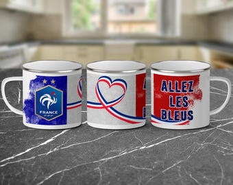 Allez Les Bleus Tasse, Frankreich Fußball, Fußball Geschenk, französische Nationalmannschaft, Fußballfan Geschenk, Kaffeetasse, Sporttasse, Frankreich Liebhaber Geschenk