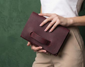 100% Genuine leather clutch, Leather clutch bag with handle,Personalized leather clutch bag,Leather clutch purse women,Custom leather clutch