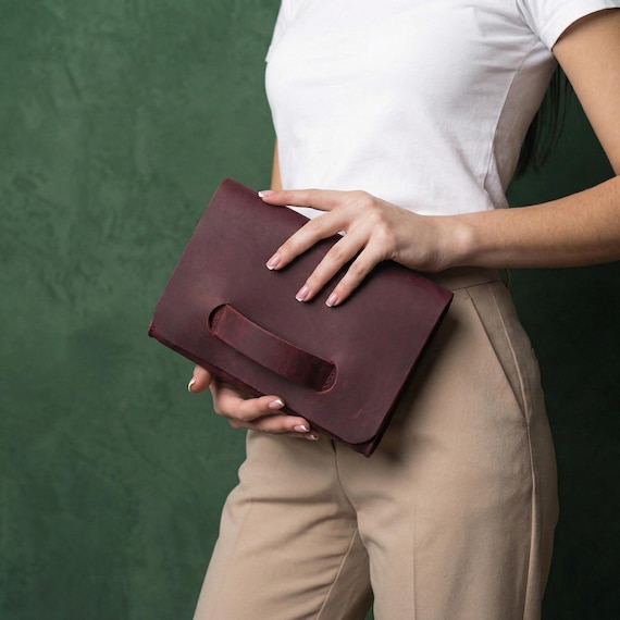100% Genuine leather clutch, Leather clutch bag with handle,Personalized leather clutch bag,Leather clutch purse women,Custom leather clutch