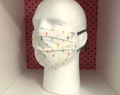 Washable Medical Face Masks Adult Child Color Dots Print