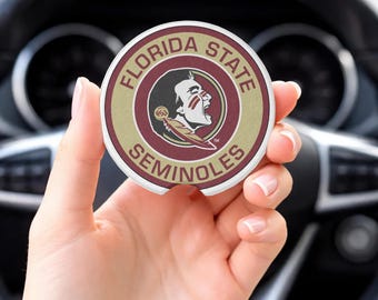 Posavasos de cerámica para autos de los Seminoles de la Universidad Estatal de Florida (FSU)
