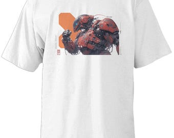 Futuristic Robot Armor T Shirt Streetwear Oversized Tee STRAYBOT War Shell Graphic