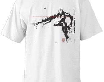 Sci Fi Robot Action T Shirt Streetwear Oversized Tee STRAYBOT Velocity Break Design