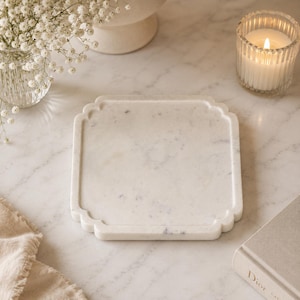 Decorative Marble Catchall Tray | Minimalist Coffee Table Decor