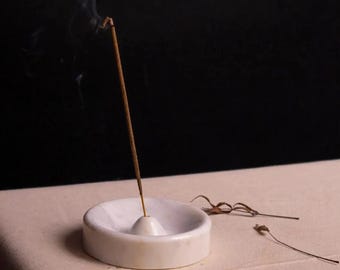 Porta Incienso Minimalista de Piedra – Plato Quemador de Incienso de Mármol