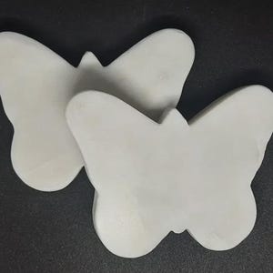 Set de Posavasos de Mariposa de Mármol Blanco | Posavasos de Piedra Hechos a Mano | Decoración de Mesa Escultural