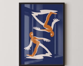 TWISTED REALITY - Quirky, Fun, Abstract Design, Modern Minimalist Wall Art Poster