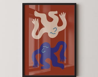 PICCOLI MOSTRI - Stampa artistica astratta e giocosa per pareti, decorazione moderna e minimalista per la casa