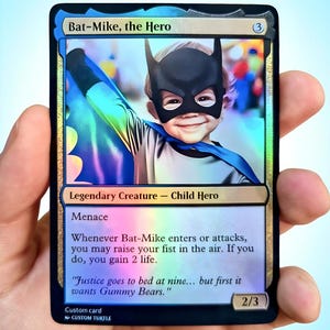 Custom Card MTG Style , Foil Holographic , Unique Collectible Gift