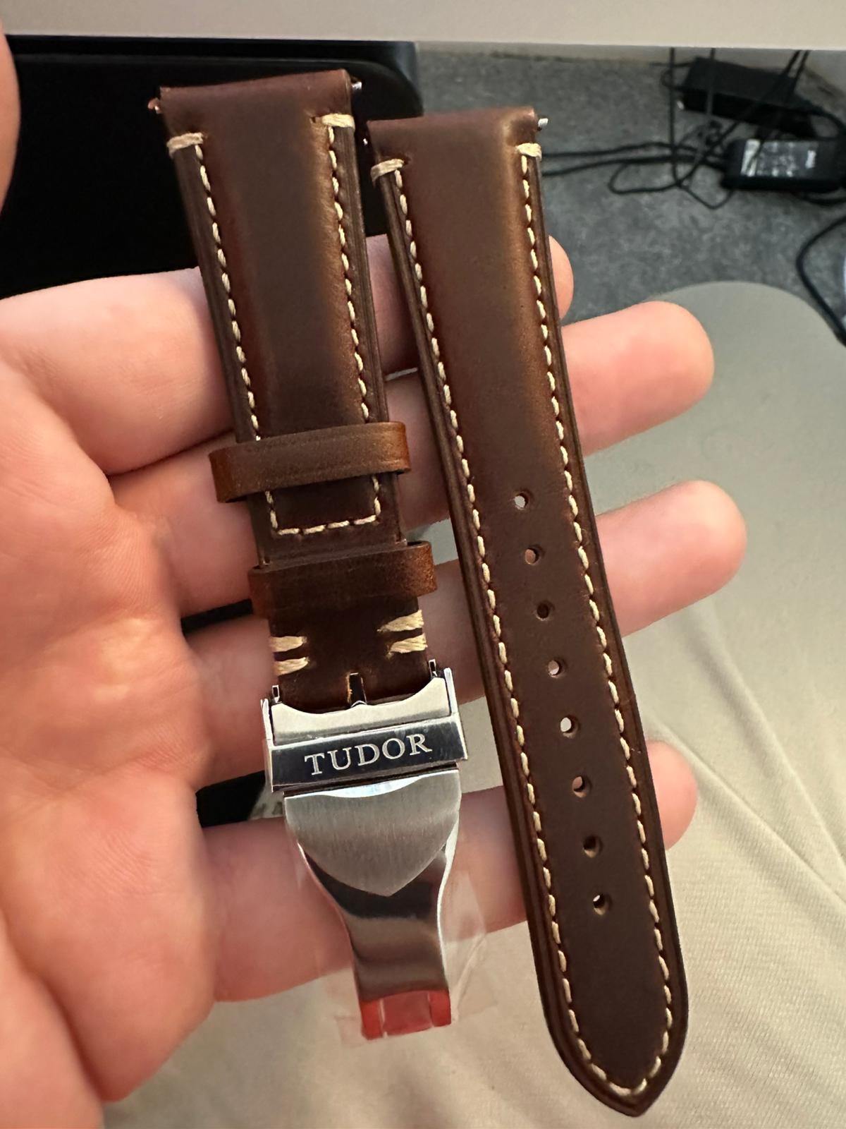 Black Leather Tudor Strap Canada