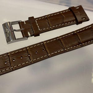 Breitling Strap Brown Leather - Etsy