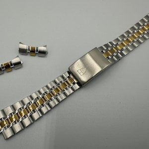 Para pulsera de reloj Tudor Plata Oro 19 mm 20 mm Hecho a mano
