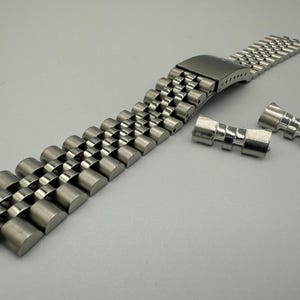 Für RXL DATEJUST Jubilee Silber Stahl Uhrenarmband Armband Handarbeit Handarbeit Gravur Cut by Me 19mm 20mm