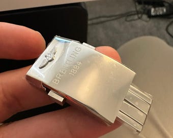 20mm Breitling Deployment Polish Stainless Steel For Breitling Watch Band