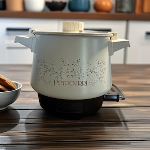 Vintage West Bend Electric Potpourri Pot – Floral Simmer Pot Warmer | 1980s Home