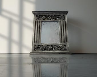 Once More Restored | Distressed Ornate Mirror with Antiqued Glass
