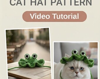 Katzenmütze Häkelanleitung Video Anleitung Neujahr Geschenk | Anfängerfreundliche Häkelanleitung, digitaler Download, DIY Häkelprojekt