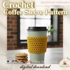 Einfache Kaffee Häkelanleitung PDF | Anfänger Freundliches Kaffee Gemütliches Tutorial | Sofort Download