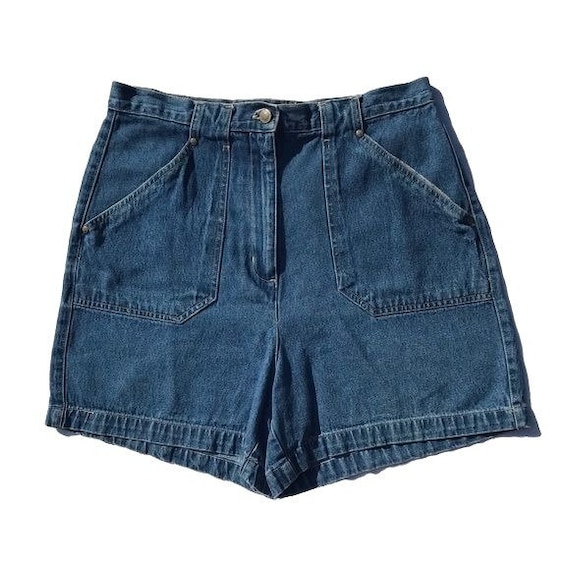 Vintage 90s High Waist Carpenter Jean Shorts Vint… - image 1