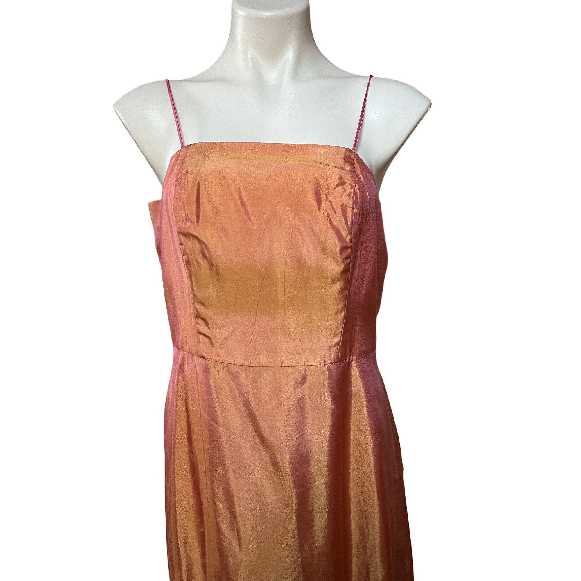 Y2K Creamsicle Lace Prom Dress (XS)