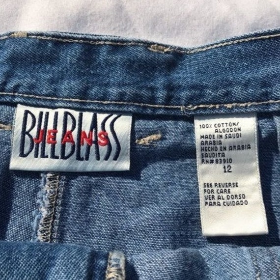 Vintage 90s High Waist Carpenter Jean Shorts Vint… - image 4