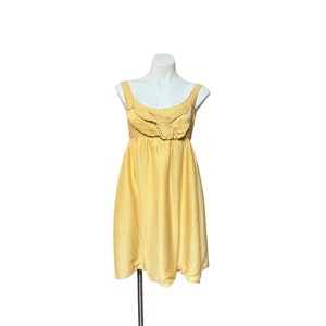Heikejarick Yellow Babydoll Dress Bubble Dress Y2K Modal Silk Women&#39;s 6 Romantic Balletcore