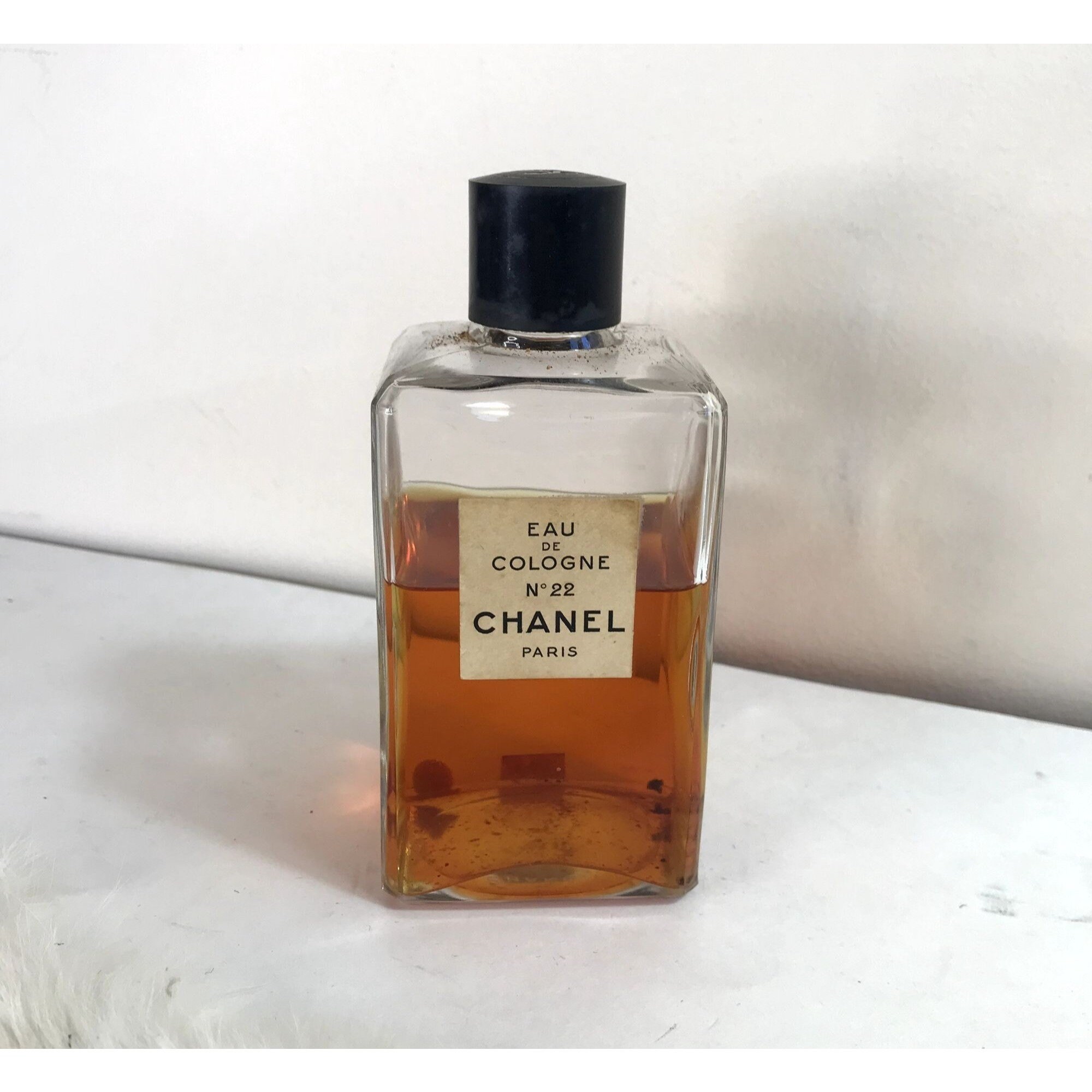 Chanel No. 22 Eau De Cologne Vintage Perfume + Bottle 1970s