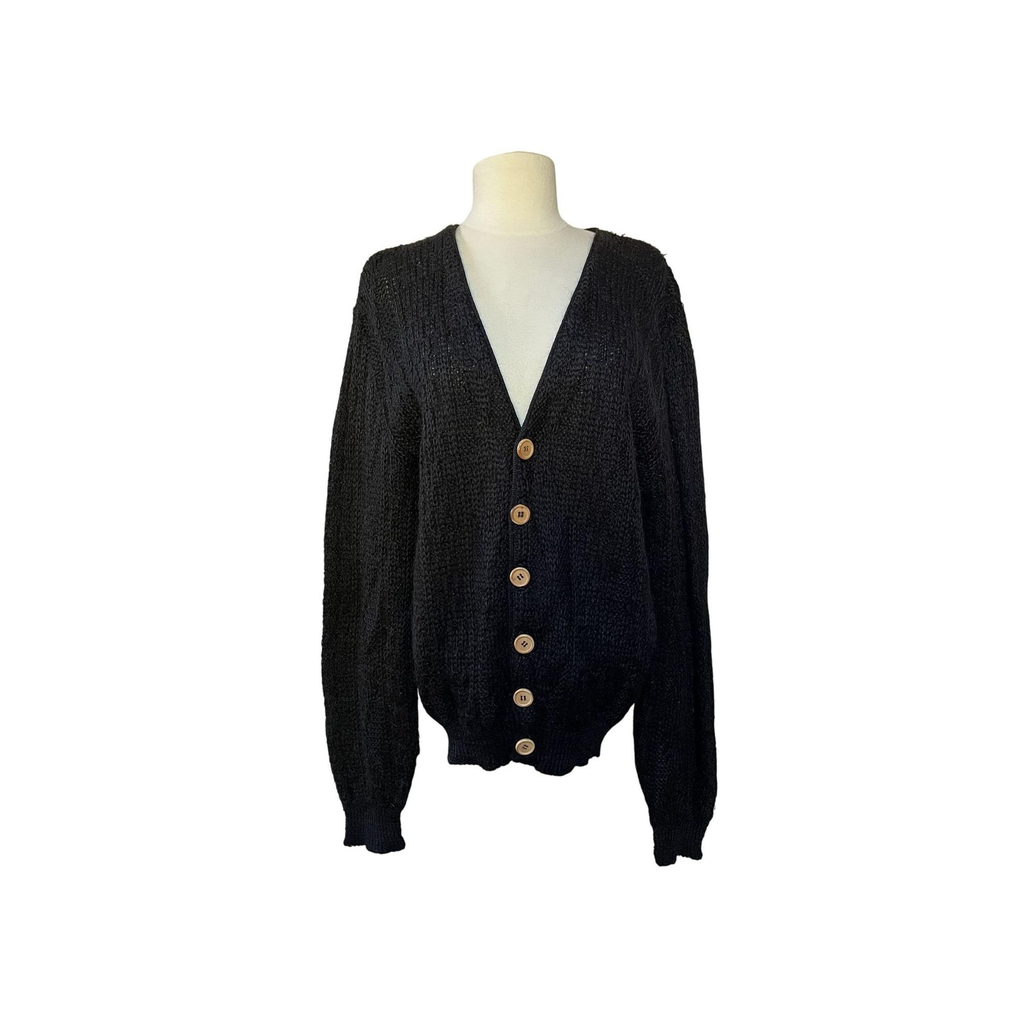 Raglan Sleeve Knit Top Down V Neck Sweater Vintage 1940s Mens