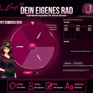 Personalized Spin Wheel Desktop App / Personalisiertes Glücksrad für OBS, Twitch & YouTube / Windows Desktop-App